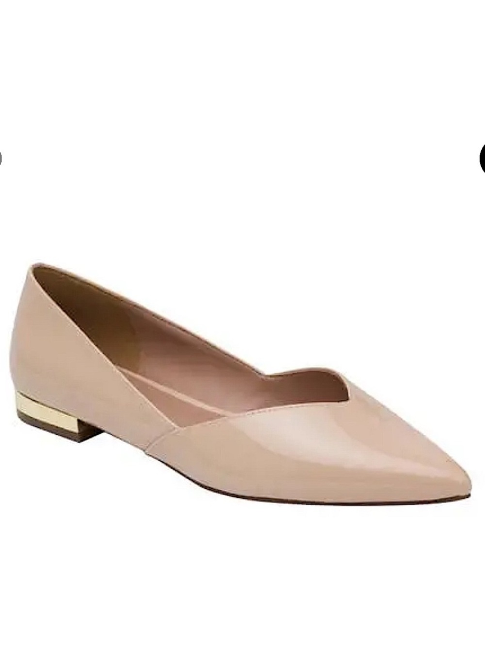 Paolo nasya blush nude patent pointed flats